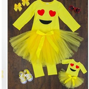 Girls Emoji Tutu Costume Size 18/24m
